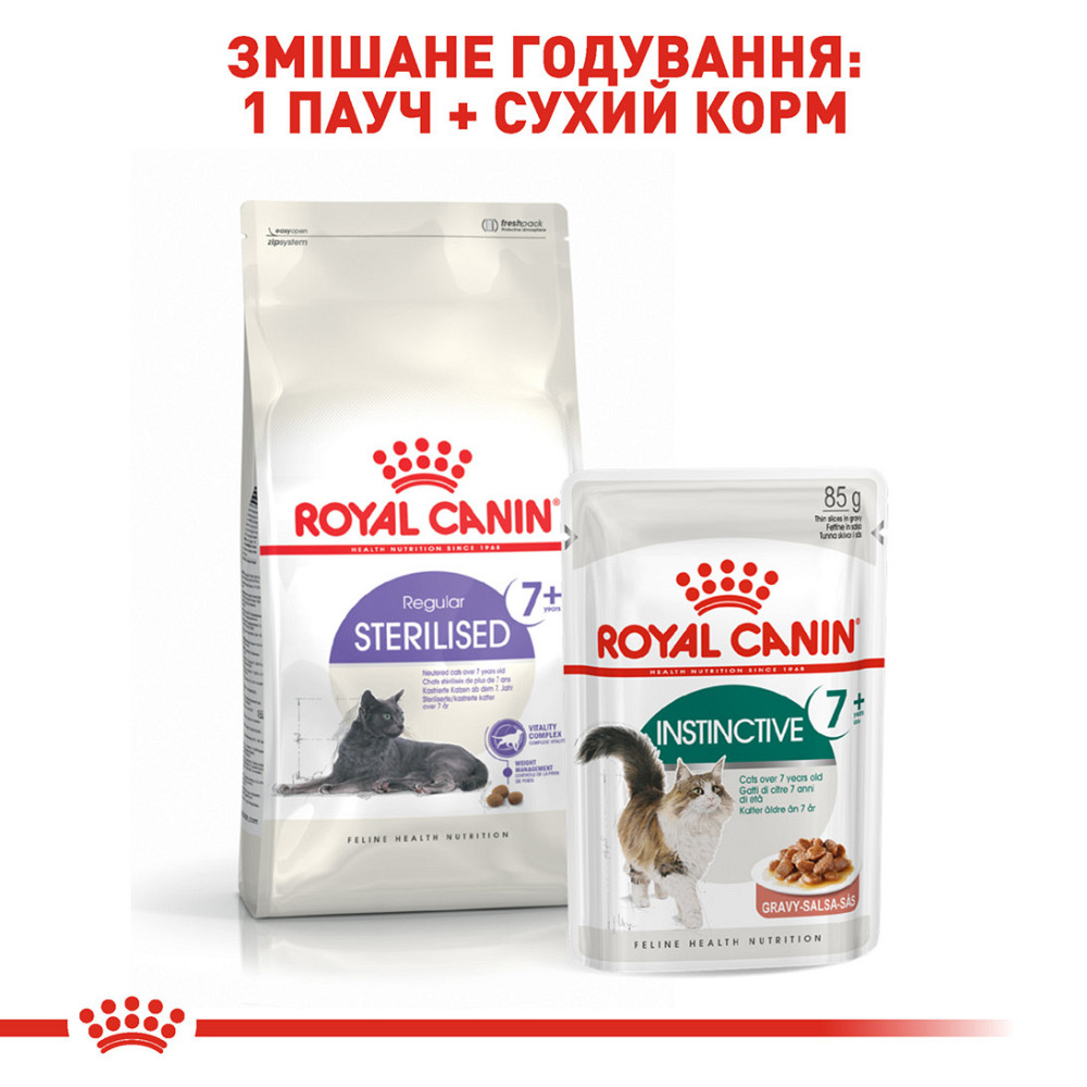 Корм для дорослих стерилізованих котів ROYAL CANIN STERILISED 7+ (віком від 7 років) 10 кг Київ - фото 7
