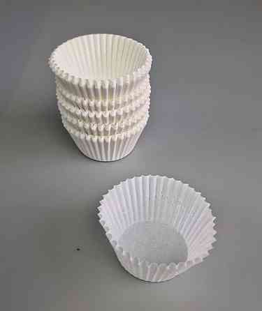 Тартолітка для кексів 5А кругла біла D40 H27,5 (100 шт.) (1 уп.) Харків