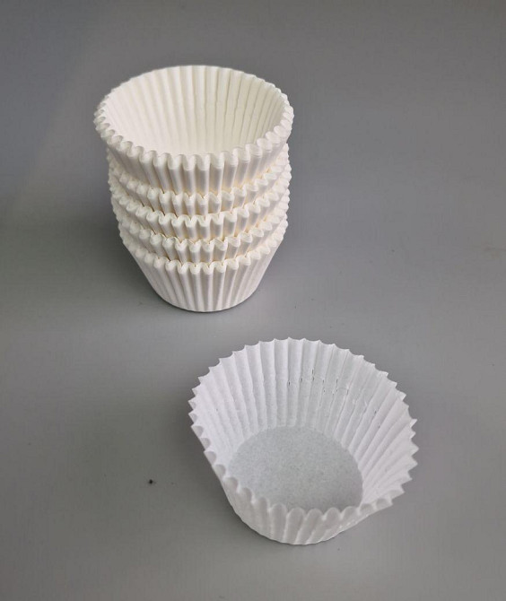 Тартолітка для кексів 5А кругла біла D40 H27,5 (100 шт.) (1 уп.) Харків - фото 4