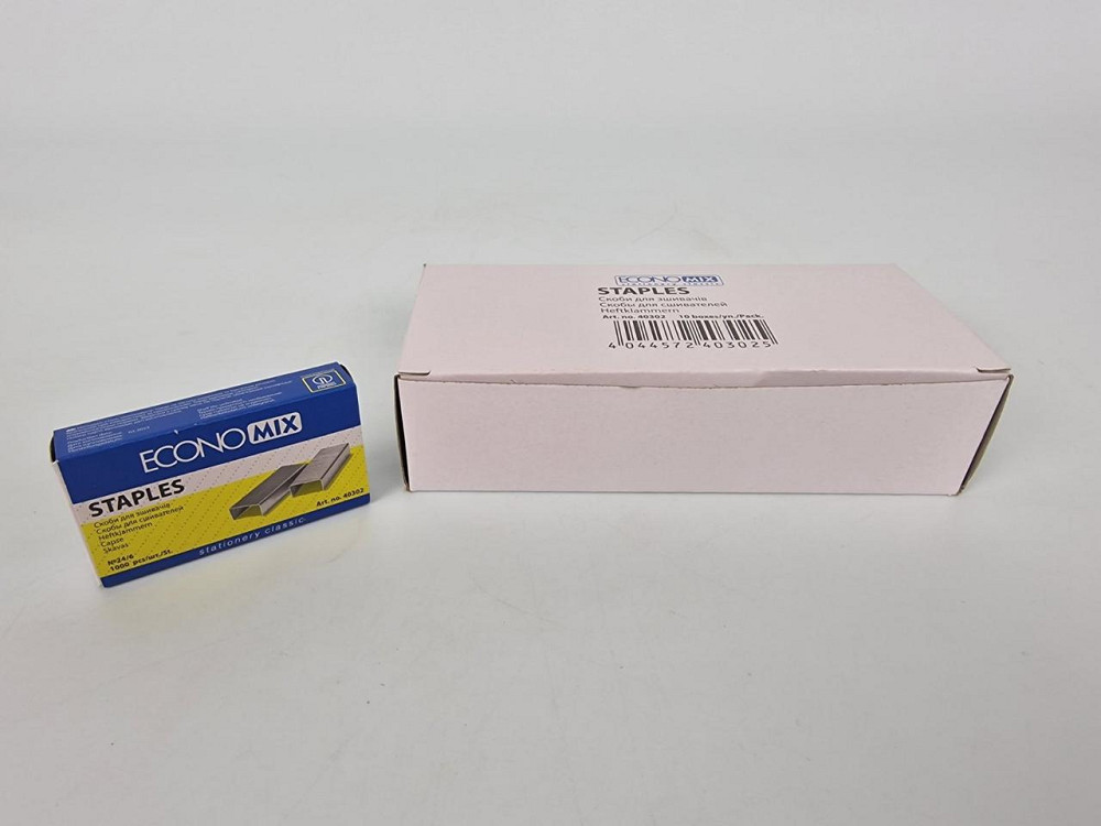 Скобы для канцелярского степлера №24(1000шт) Economix E40302 (1 кор) Харьков - изображение 2