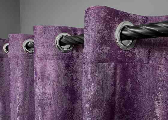 Комплект штор на люверсах VR-Textil Жаккард Sultan YL № 1547ш Фиолетовый 150х250 см 2 шт (37-0255) Киев