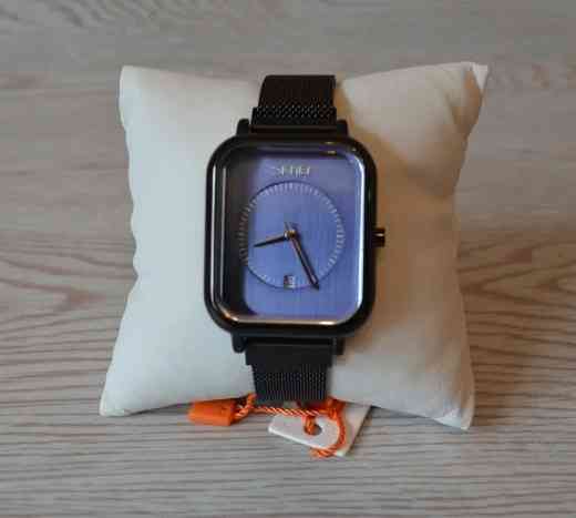 Класичний чоловічий наручний годинник Skmei 9207 Чорні з синім циферблатом Київ