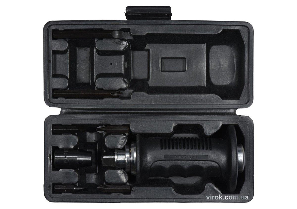 Викрутка реверсивна ударна YATO : L= 175, тріщатка, 6 насадок, CrV [Футляр] [8/16] Одеса - фото 1