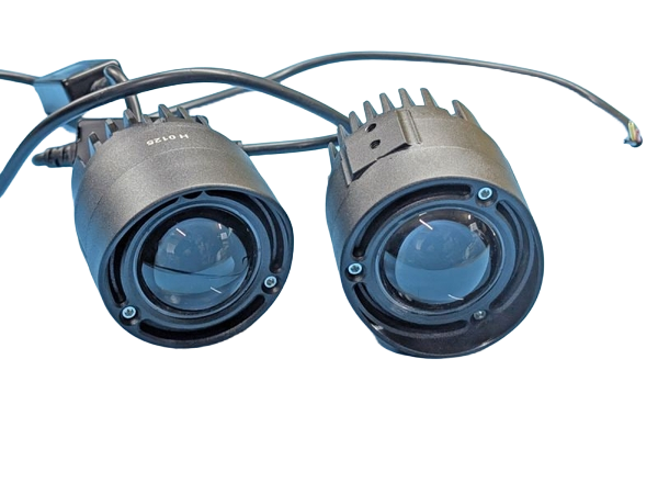 Комплект універсальних Bi-LED фар StarLight HP-GZD-352-01 лінзи круглі біле+жовте/ближнє+дальнє світло 12/24V (2 шт) Харків - фото 1