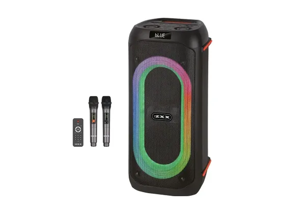 Портативна акустична колонка ZXX-9095 80Вт 2х6,5" Bluetooth, TWS, LED-підсвічування, 2 мікрофони та пульт ДК Одеса