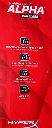 Безпроводные Навушники з мікрофоном HyperX Cloud Alpha Wireless Black (4P5D4AA) open box. Киев