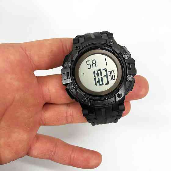 Тактические военные часы для ЗСУ SKMEI 1545BKWT, Электронные наручные часы мужские тактические IX-77 Львов