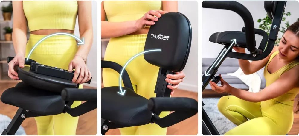 Велотренажер магнітний TINY THUNDER чорно-синій Київ - фото 7