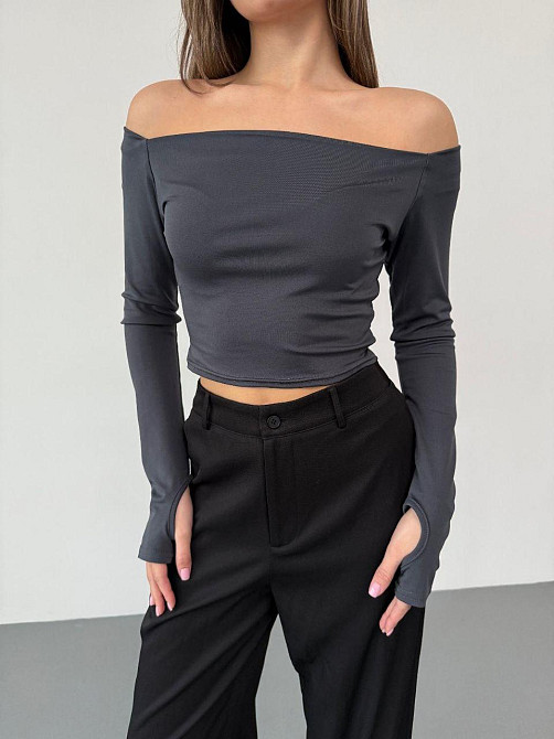 Стильная женская кофта с открытыми плечами микродайвинг 46/48 Одесса - изображение 2