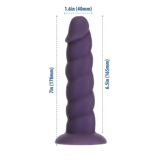 Фаллоимитатор Fantasy by Addiction Unicorn Dildo 7” Purple, вибропуля в подарок Львов