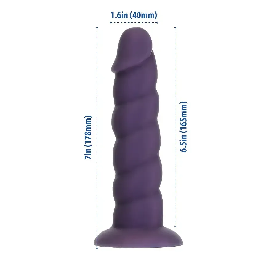 Фаллоимитатор Fantasy by Addiction Unicorn Dildo 7” Purple, вибропуля в подарок Львов - изображение 2
