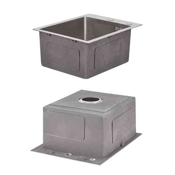 Комплект Lidz Handmade H4050 Мойка для кухни интегрированная Brushed в комплекте с дозатором + Lidz K01G Киев