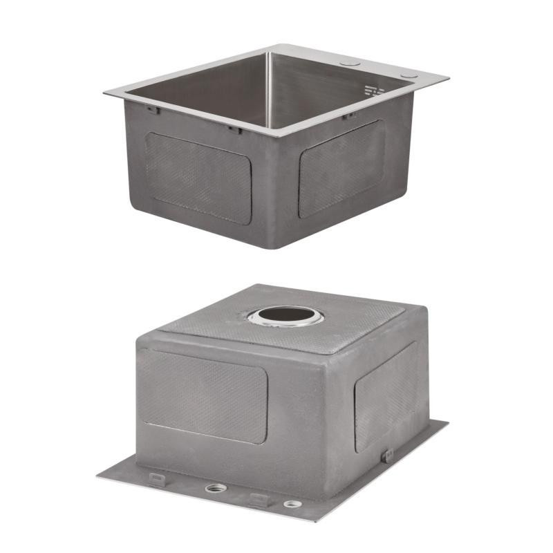 Комплект Lidz Handmade H4050 Мийка для кухні інтегрована Brushed у комплекті з дозатором + Lidz K01G Київ - фото 4