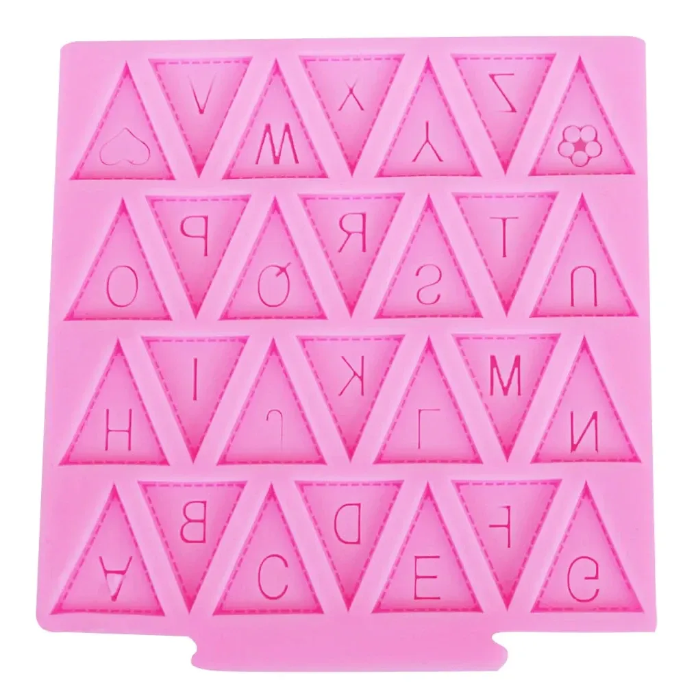 Молд силіконовий Англійський алфавіт 100 на 104 мм рожевий Київ - фото 8