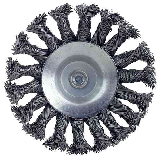 Щітка дротяна конусоподібна Ø100мм хвостовик Ø6мм (стала кручена) SIGMA (9025101) Рівне