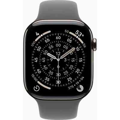 Смарт-часы Apple Watch Series 11 GPS + Cellular 46mm Natural Titanium Case with Stone Grey Sport Band - M/L (MFCX4RK/A) Винница