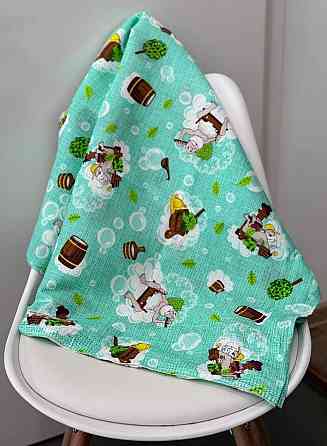 Ecotton Рушник пляжний Ecotton 100х150 см бавовняний вафельний бірюзовий в баню або спа Киев