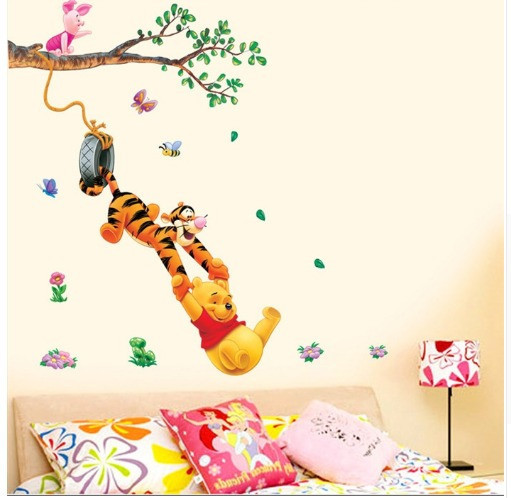 Наклейка вінілова шпалери "Вінні Пух і його друзі", наклейка для дитячої кімнати 2 полотна по 30х90 см Кам'янець-Подільський - фото 3