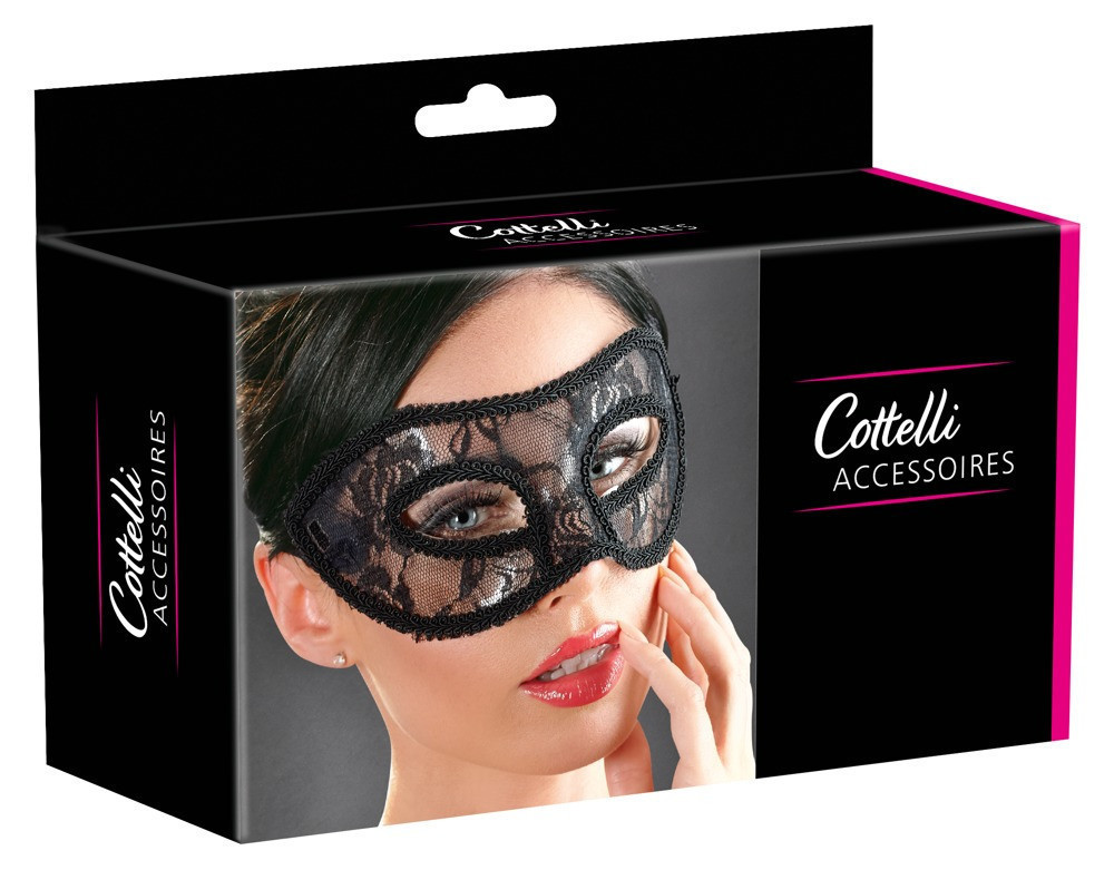 Маска на глаза - 2480271 Cottelli Collection Lace Eye Mask Black Sex Aura Киев - изображение 1