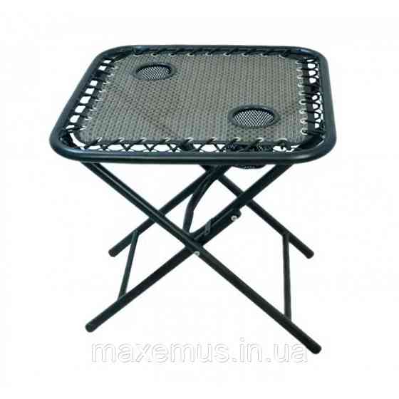 Шезлонг для отдыха на даче и пляже набор 2 шт + столик раскладной лежак с регулировкой спинки SP-167A зеленый Мостиска