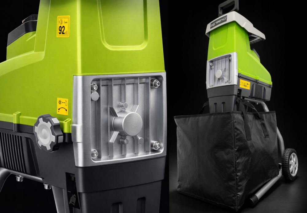 Подрібнювач гілок електричний 3500Вт 60л AGREENO (Польща) Київ - фото 16