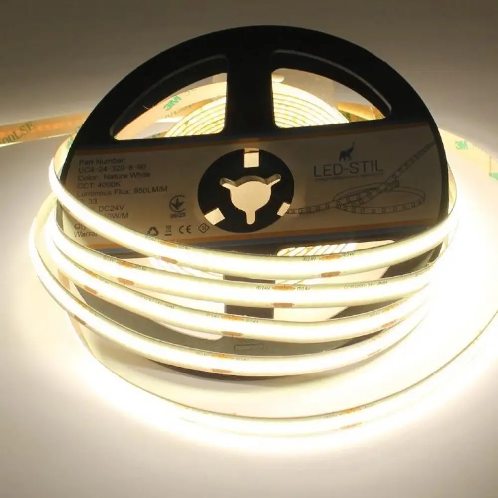 LED-STIL Світлодіодна стрічка LED-STIL 4000K 10 Вт/м COB 320 діодів IP33 24 Вольта 950 Lm нейтр Коломия - фото 9