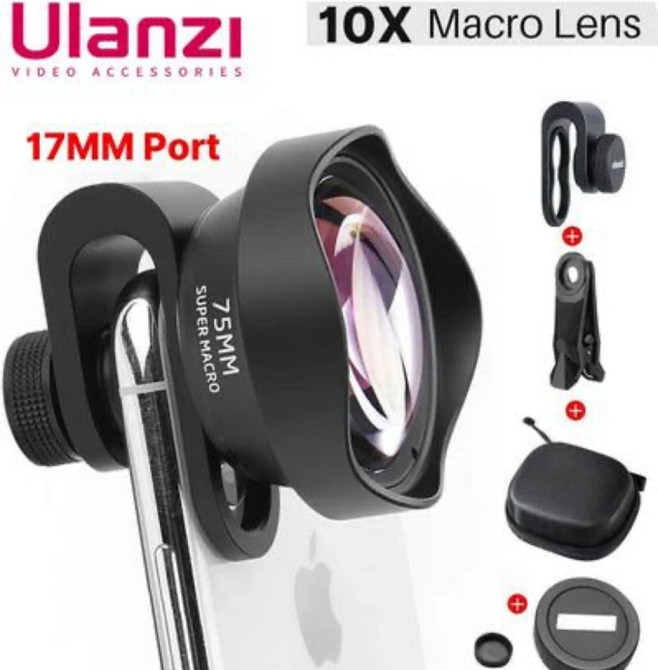 ULANZI 75mm Macro Lens — макрообъектив 10X для телефона макролинза. Харьков - изображение 3