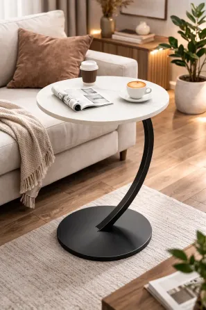 Прикроватный кофейный столик DASH-64224 45х30х60 см Мрамор Коломыя