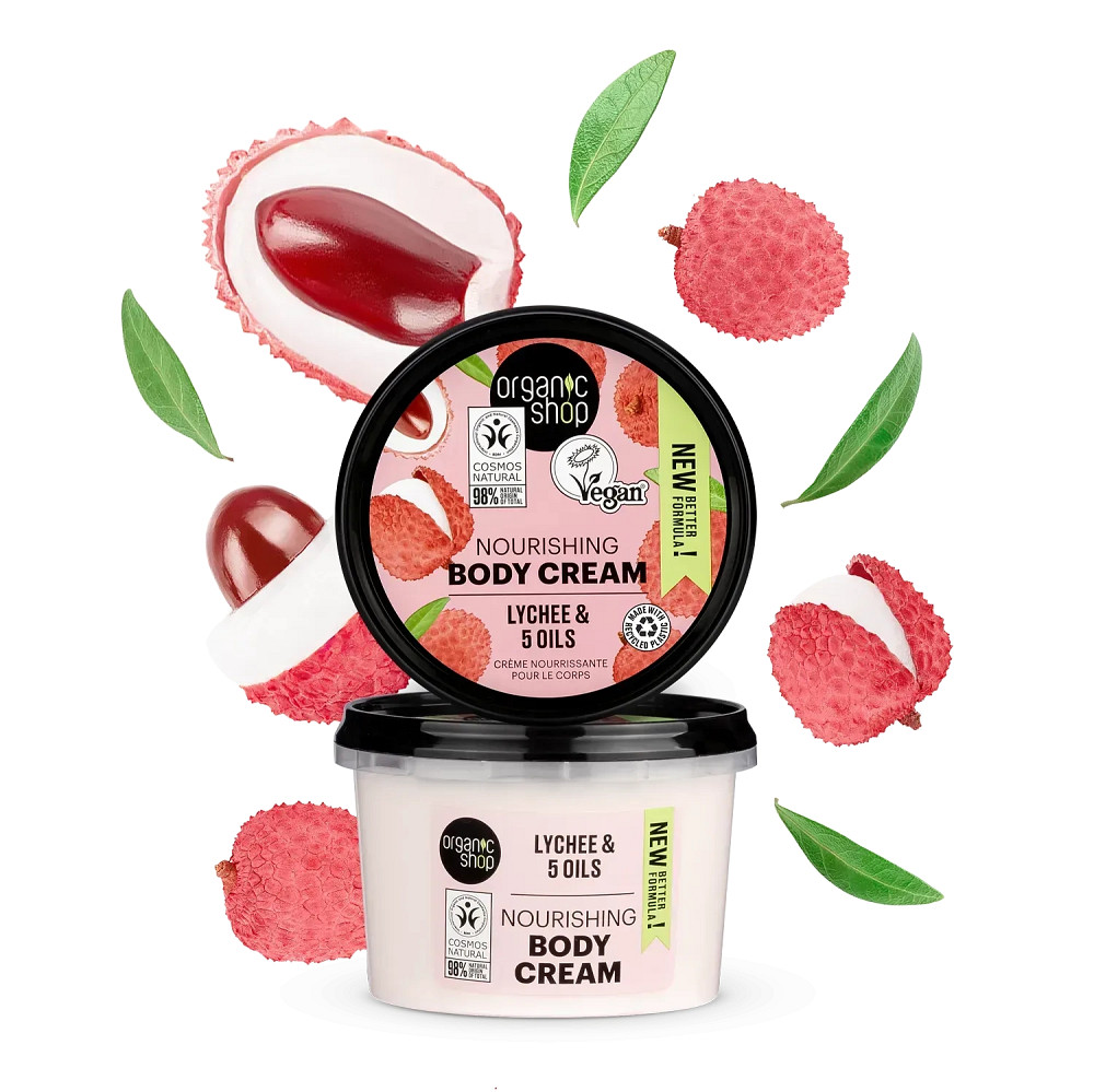Крем для тіла Рожевий лічі Organic Shop 250 мл Київ - фото 1