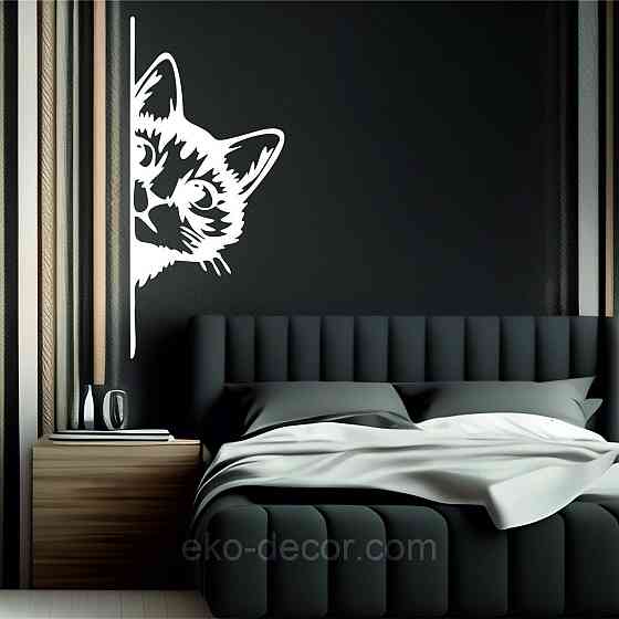 Декоративне настінне 3D Панно «Кіт» Декор на стіну з об'ємом (ціна за 1 шт) Київ