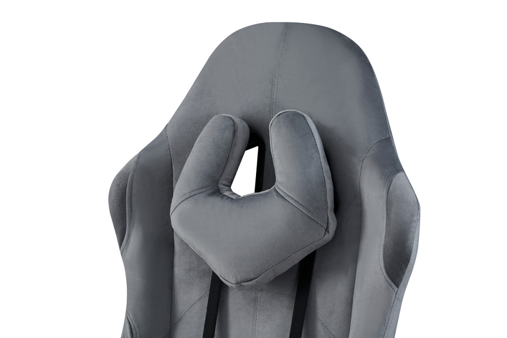 Крісло геймерське Гладіатор, велюр сірий Київ - фото 4