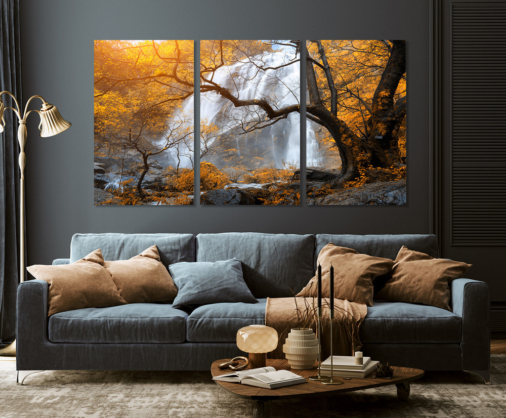 Модульная картина в гостиную / спальню    Водопад    ART-056_3A 70х130 см Киев - изображение 3