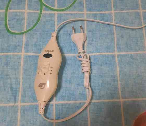 Електропростирадло Electric Blanket 5734 150х120 см, блакитне з вишнями Вінниця