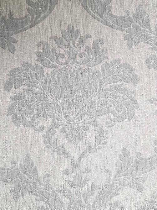 Шпалери вінілові на флізелін Rasch Ornament 1.06х10 вензелі завитки класика сірі 973143 Київ - фото 4
