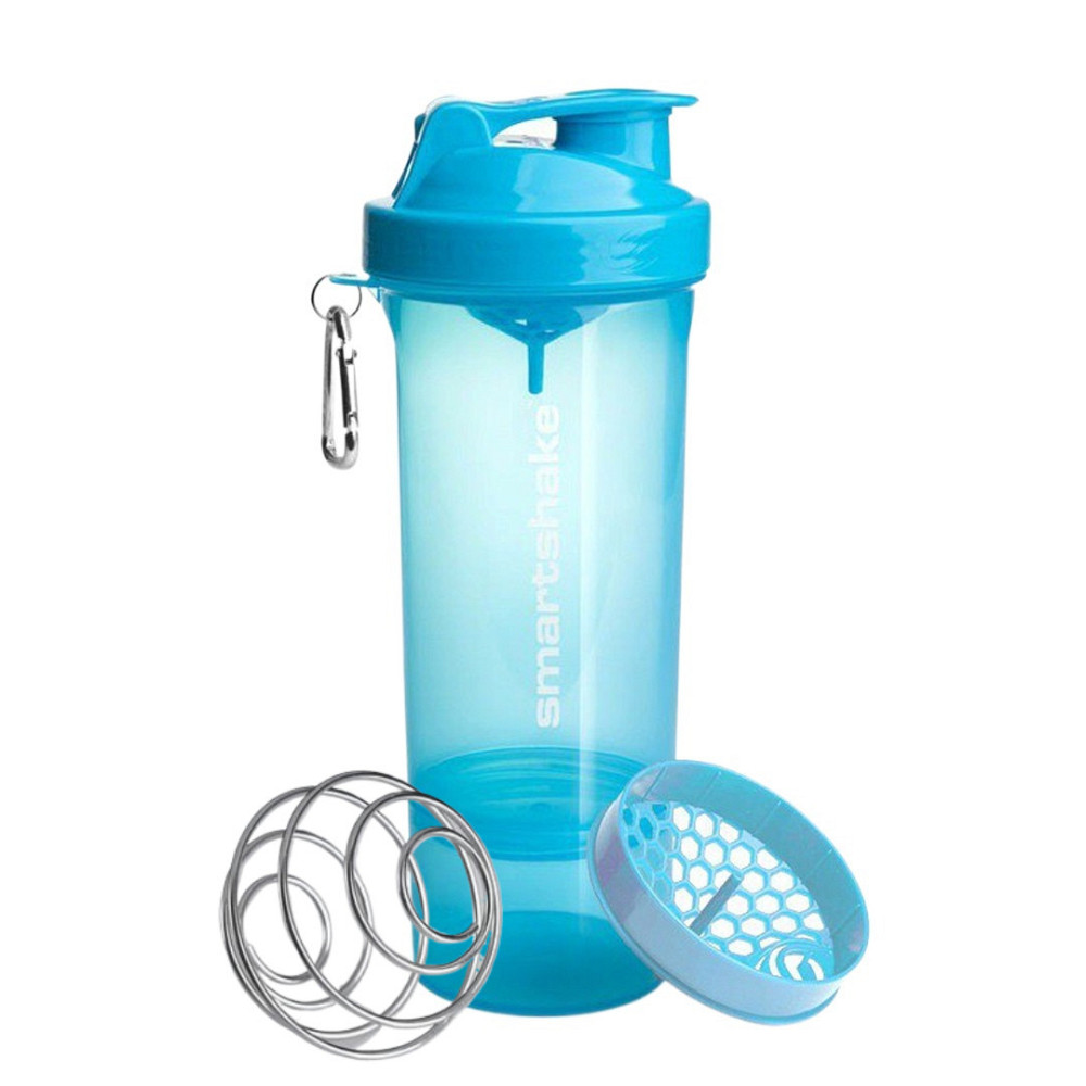 Шейкер спортивный бутылка для води и спортивного питания SmartShake Slim 500ml Neon Blue Киев - изображение 3