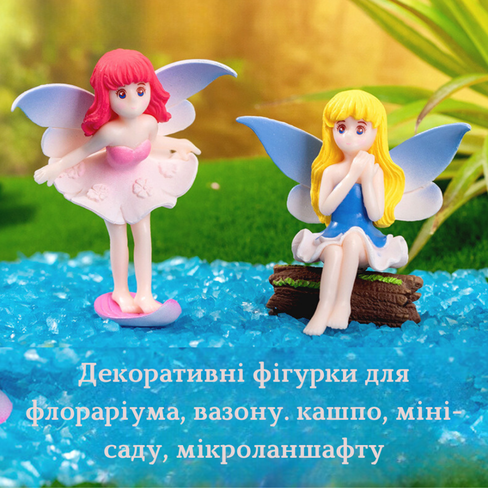 Декоративная фигурка Фея для флорариума, моссариума, вазона, кашпо, микроландшафта Набор 4 феи Одесса - изображение 10