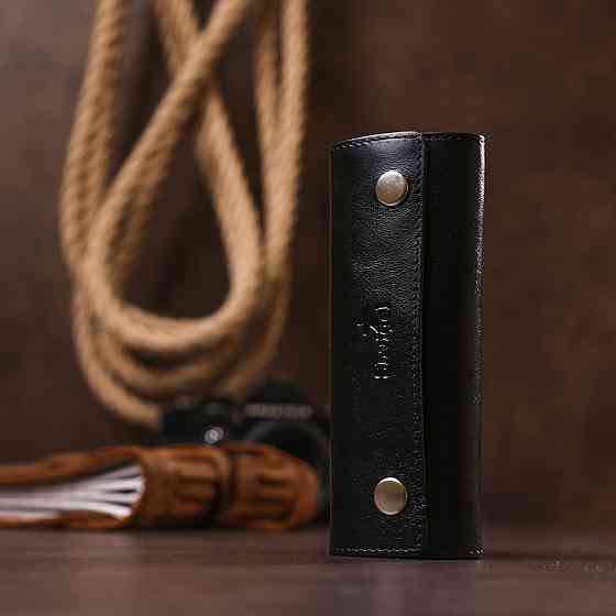 Стильная кожаная ключница Shvigel 16529 Черный Киев