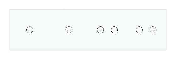 Рамка 4-постова для двох 1-сенсорних та двох 2-сенсорних вимикачів (1-1-2-2) LIVOLO, загартоване скло, біла, 294×80 мм (VL-P701/01/02/02-8W) Коломия