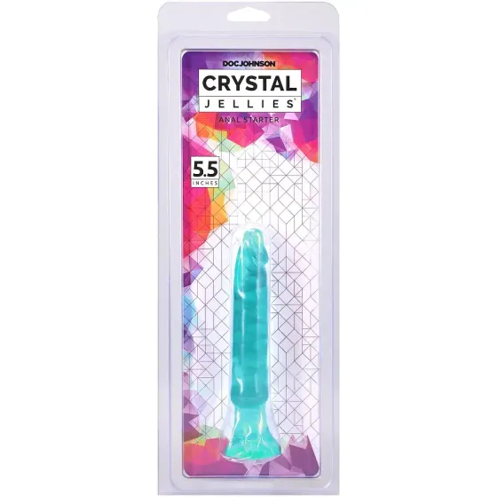 Дилдо Doc Johnson Crystal Jellies - Anal Starter - 5.5 Inches -  Teal Львів