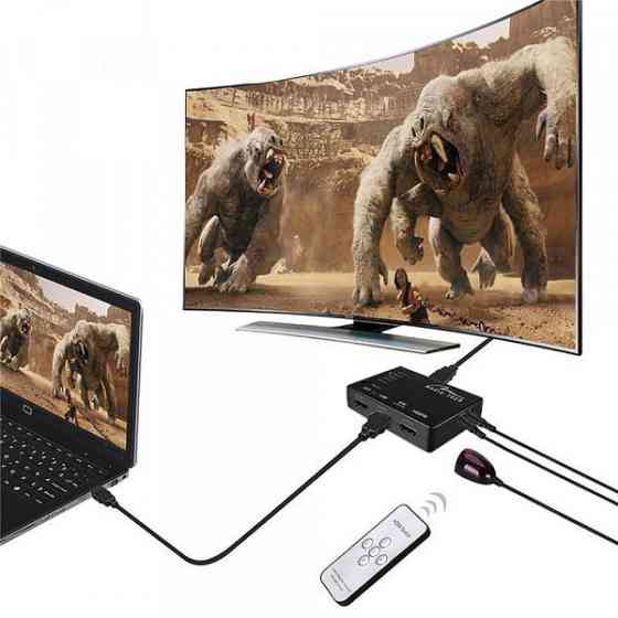 Сплітер HDMI 5xports HDMI switch, remote controlled, 4K resolution support Media-Tech (MT5207) Київ