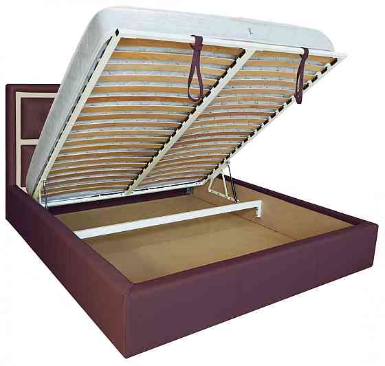 Кровать Двуспальная Windsor Comfort 180 х 200 см Fly 2216/2207 С подъемным механизмом и нишей для белья Фиолетово-бежевый Киев