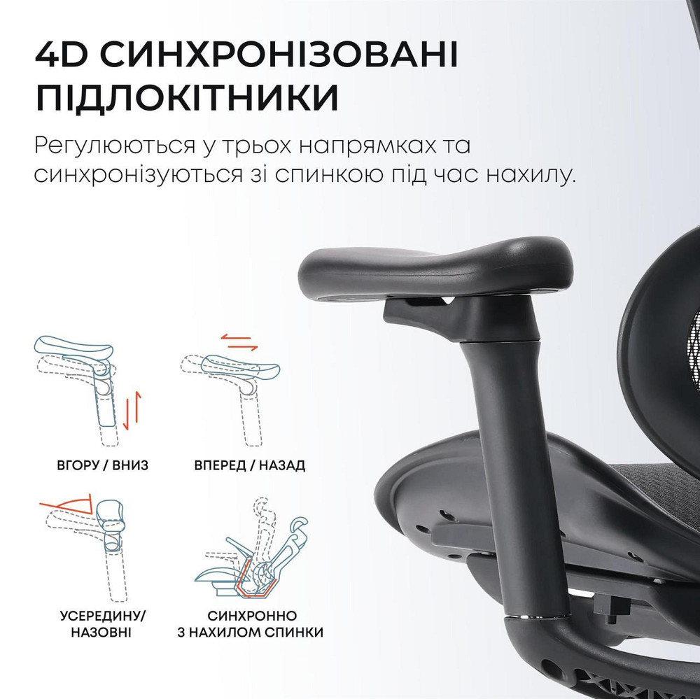 Крісло офісне Sihoo Doro C300L Mesh Black (DORO-C300L-A3-101) ( 15290 ) Харків - фото 13