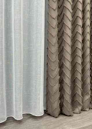 Шторная ткань Лен Букле цвет какао 1808ш Киев