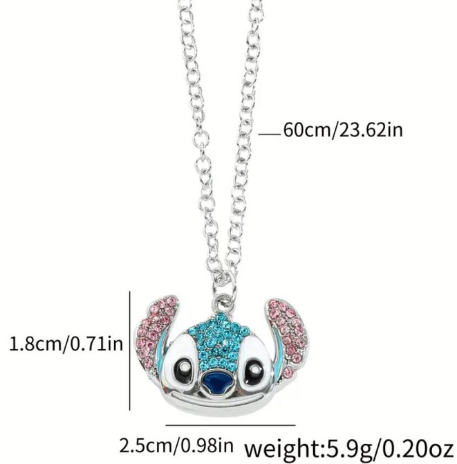 Подвеска Стич на цепочке | Ожерелье Disney из цинкового сплава. Киев - изображение 5