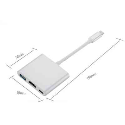 Перехідник Dynamode Dynamode USB3.1 Type-C to 1хHDMI, 1хUSB 3.0, 1хUSB Type-C Fe (Multiport USB 3.1 Type-C to HDMI) Вінниця