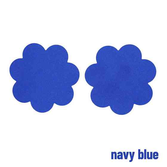 Наклейки на груди Ромашки 75 мм синій Київ