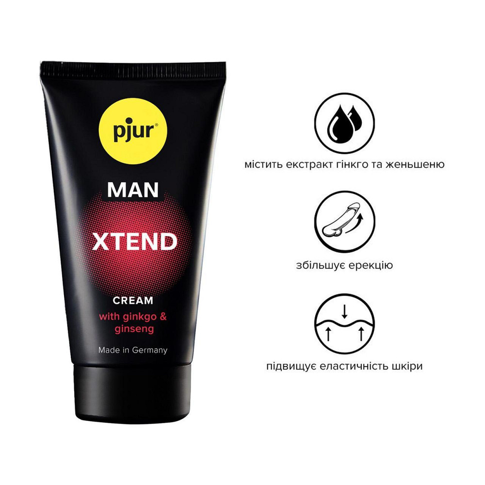 Крем для пеніса стимулювальний pjur MAN Xtend Cream 50 ml, з екстрактом гінкго та женьшеню Sex Aura Київ - фото 2