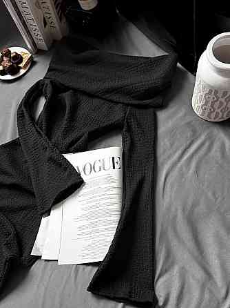 Женское элегантное нежное платье из нежного трикотажа букле Черный Одесса