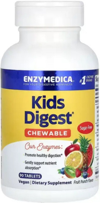 Ферменти для травлення для дітей  Enzymedica Kids Digest 90 жев таб фрукти Київ - фото 1