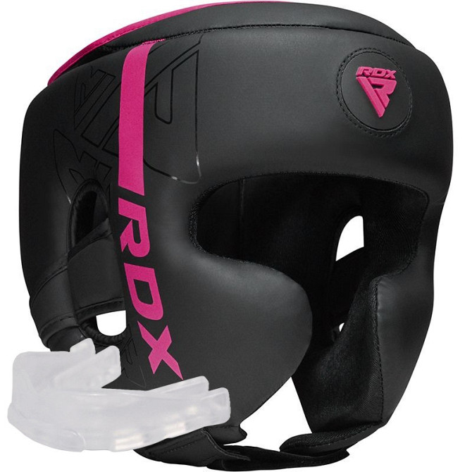 Боксерський шолом RDX F6 KARA Matte Pink S (капа в комплекті) Каменское - изображение 1